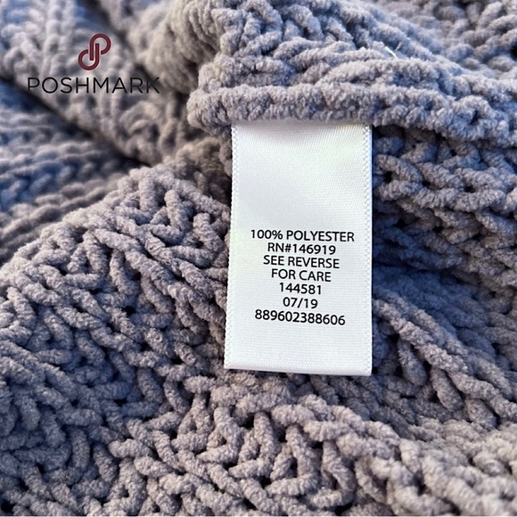 NWOT Candie's Chenille Dusty Mauve Chunky Ribbed Cropped Sweater, Size XS - Picture 7 of 8